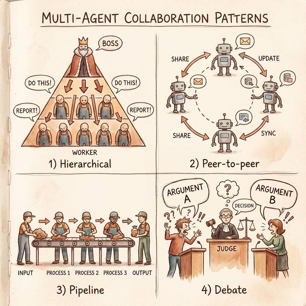 四种多智能体协作模式